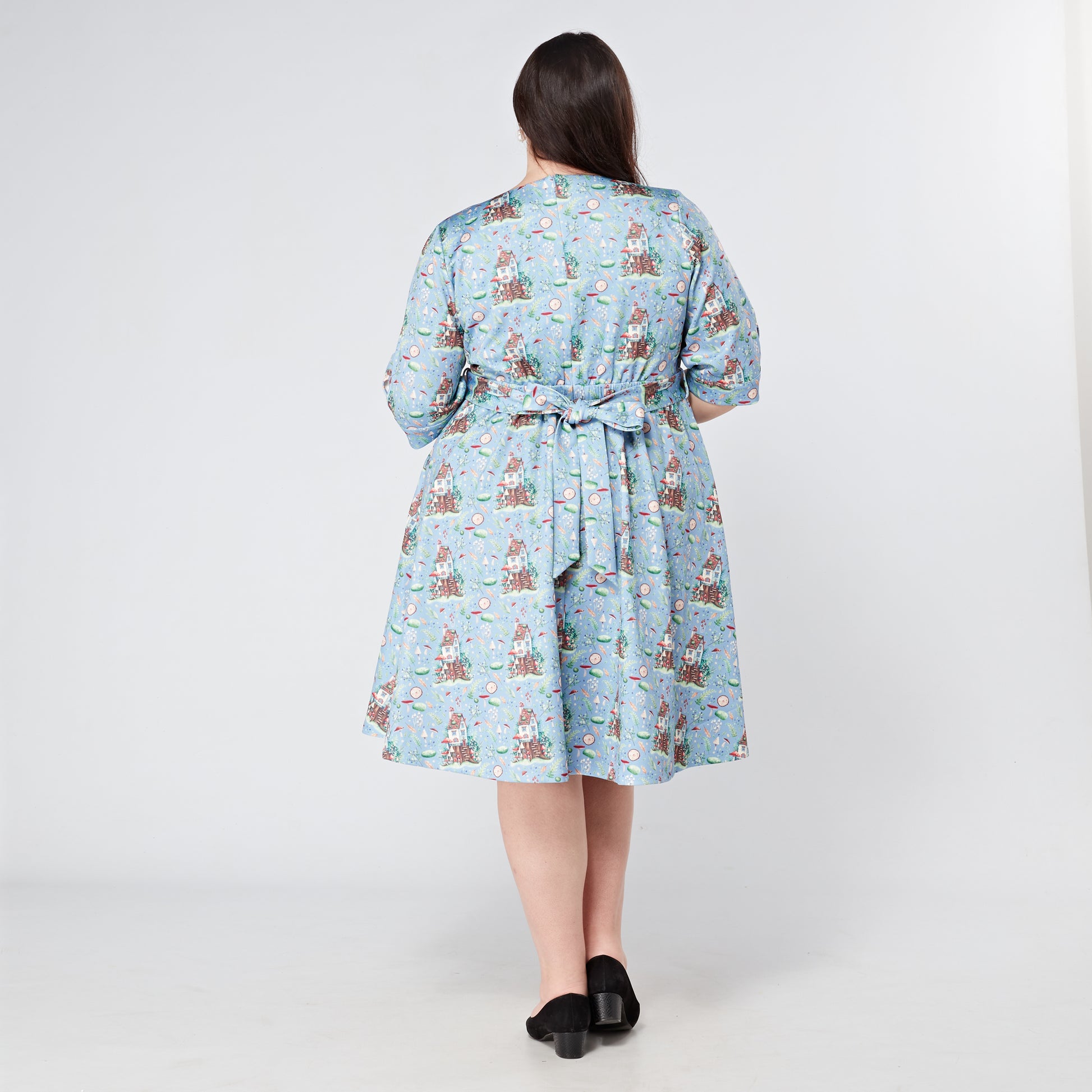 Plus-Size-Cottagecore-Swing-Dress-With-Sleeves