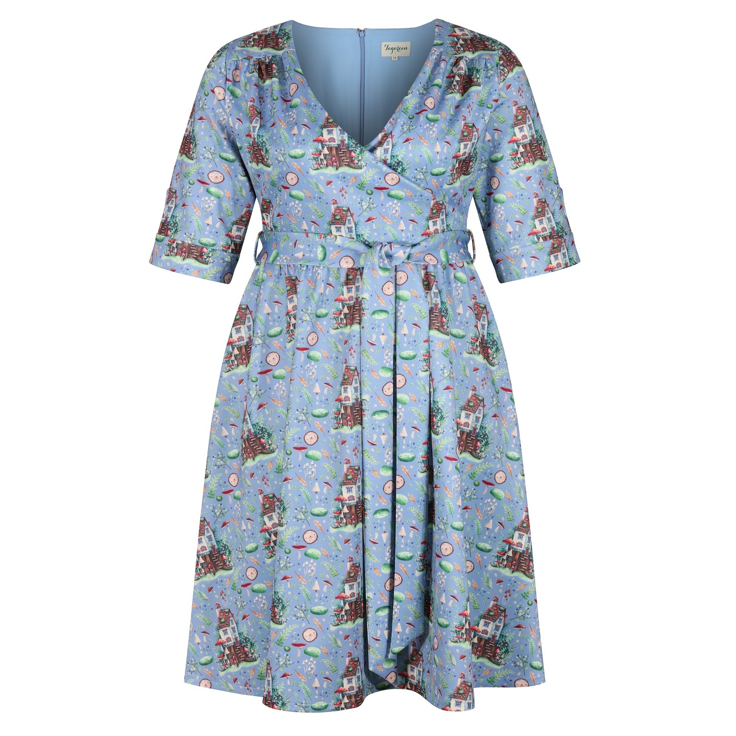 Plus-Size-Cottagecore-Swing-Dress-With-Sleeves