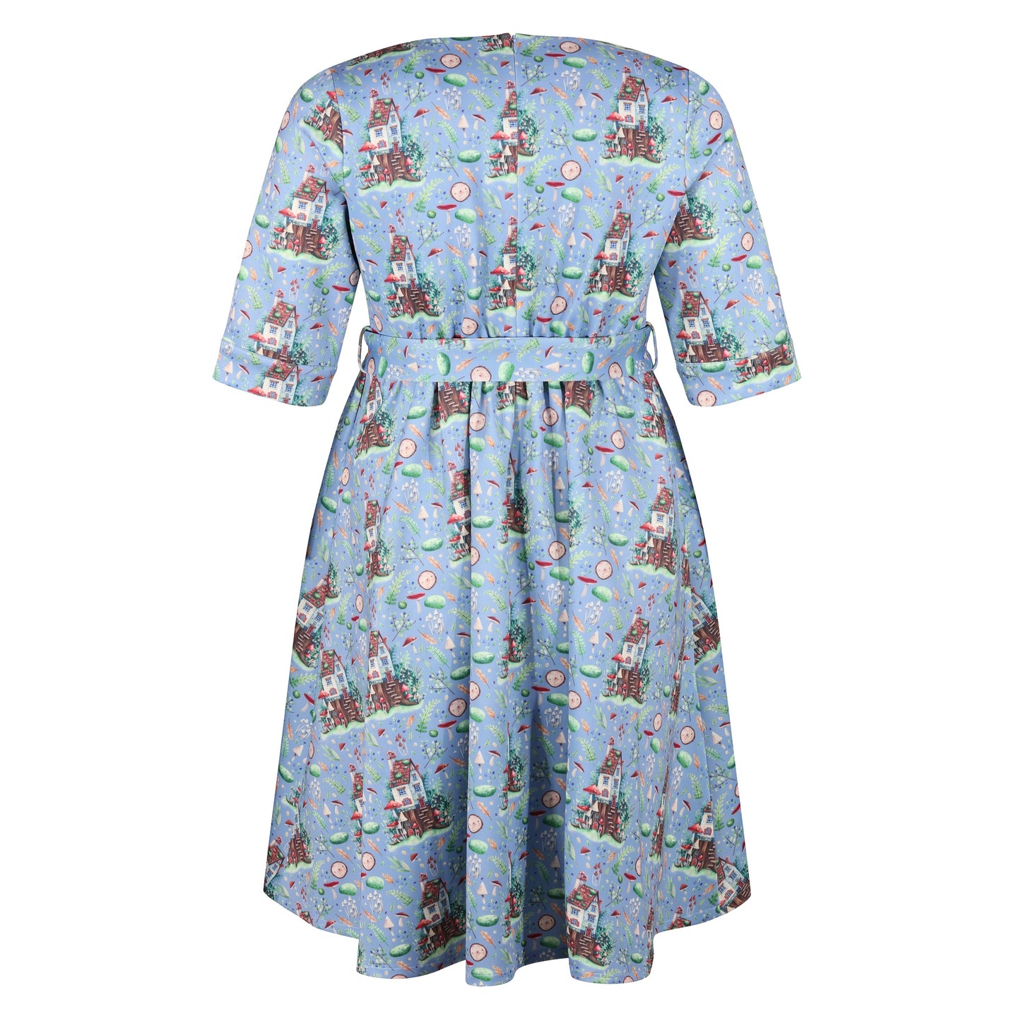 Plus-Size-Cottagecore-Swing-Dress-With-Sleeves