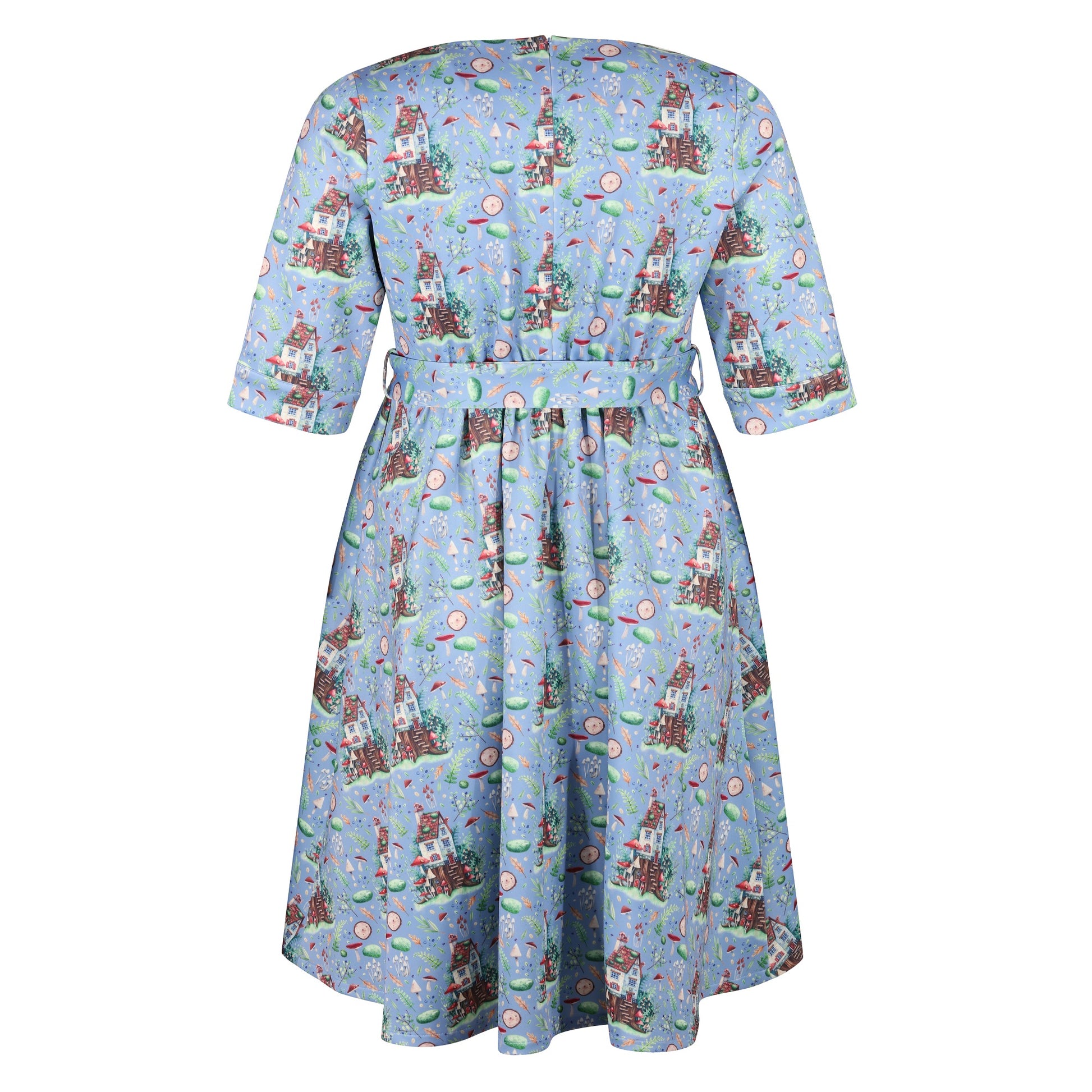 Plus-Size-Cottagecore-Swing-Dress-With-Sleeves