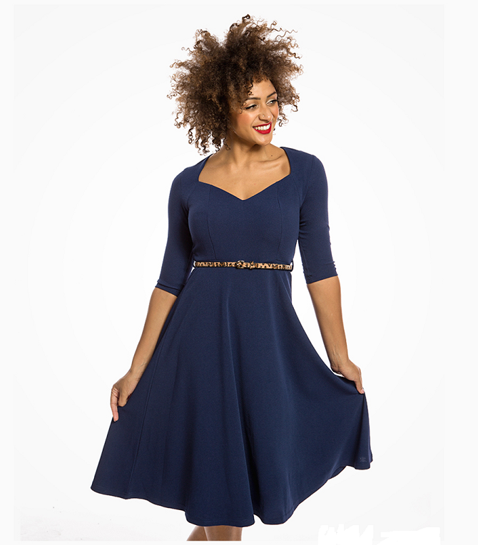 Lindy bop navy dress best sale