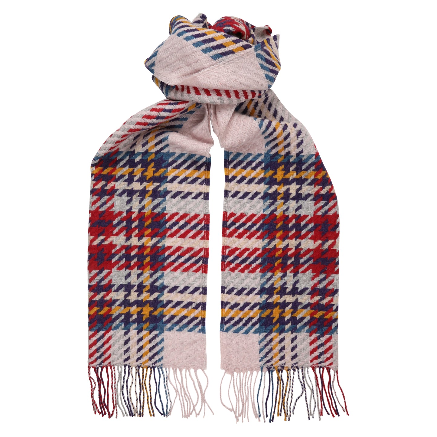 Calico Stewart Checked 100% Lambswool Long Warm Winter Scarf