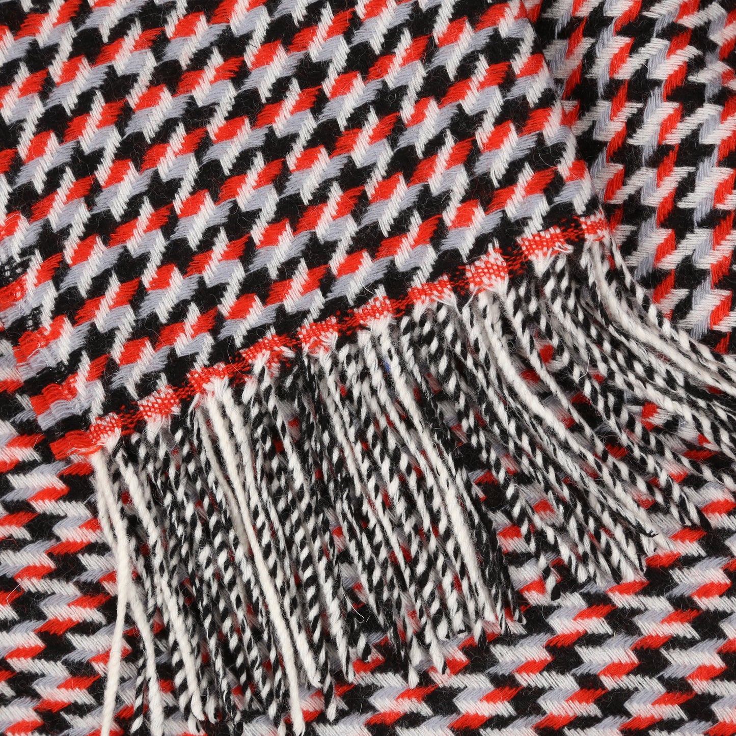 Dogtooth Check 100% Lambswool Long Warm Winter Stole Scarf
