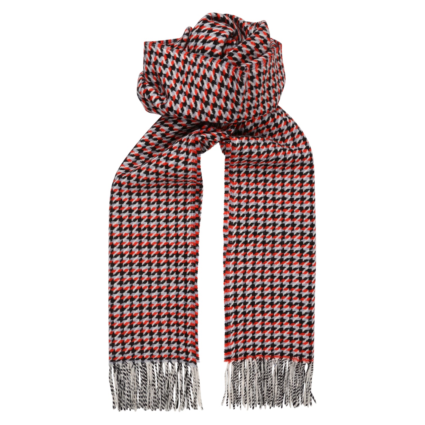 Dogtooth Check 100% Lambswool Long Warm Winter Stole Scarf