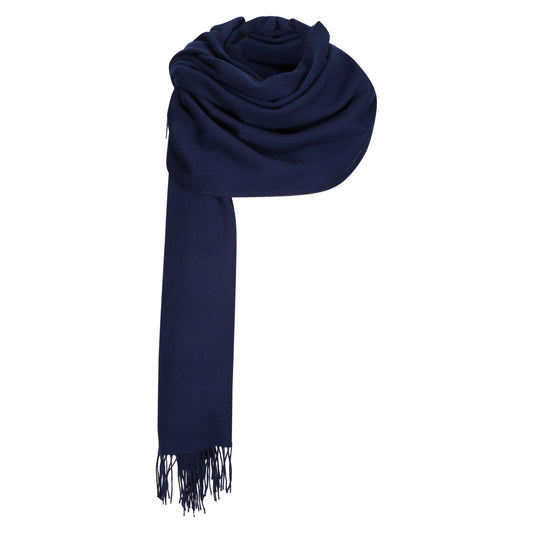 Midnight Blue 100% Lambswool Stole Blanket Scarf