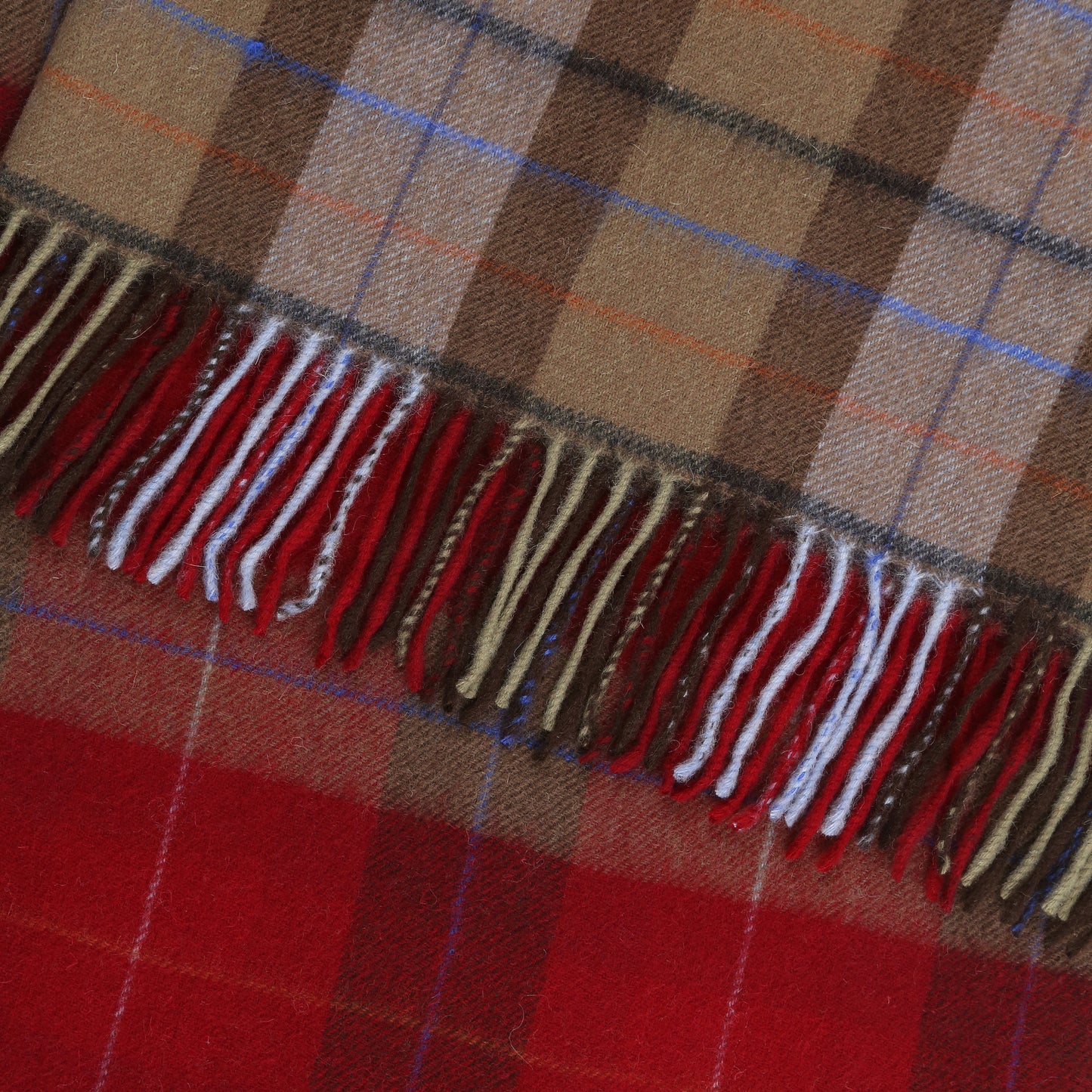Patchwork Tartan Lambswool / Cashmere Stole Blanket Scarf |192x68cm
