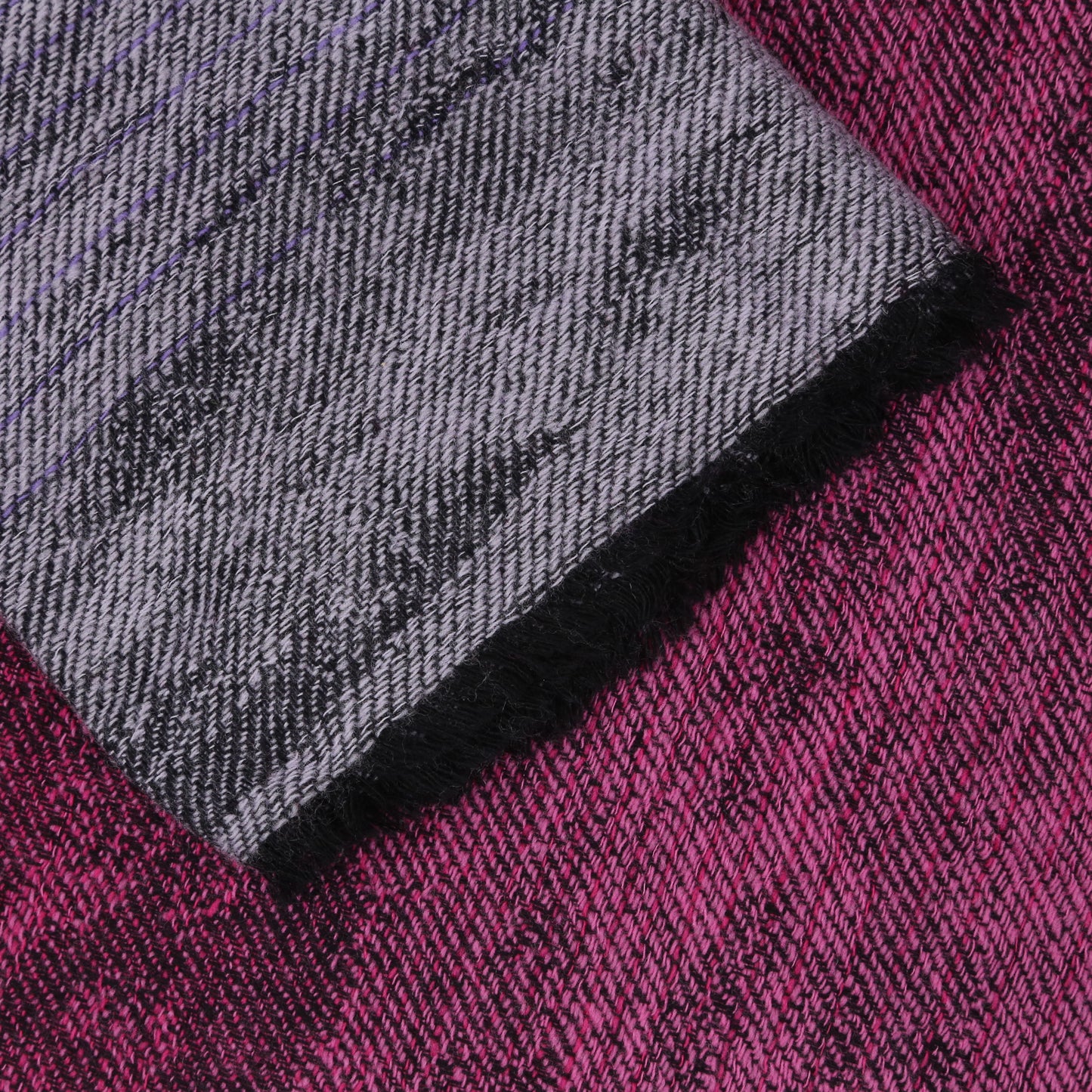 Purple Magic Textured Graduating 100% Wool Long Scarf