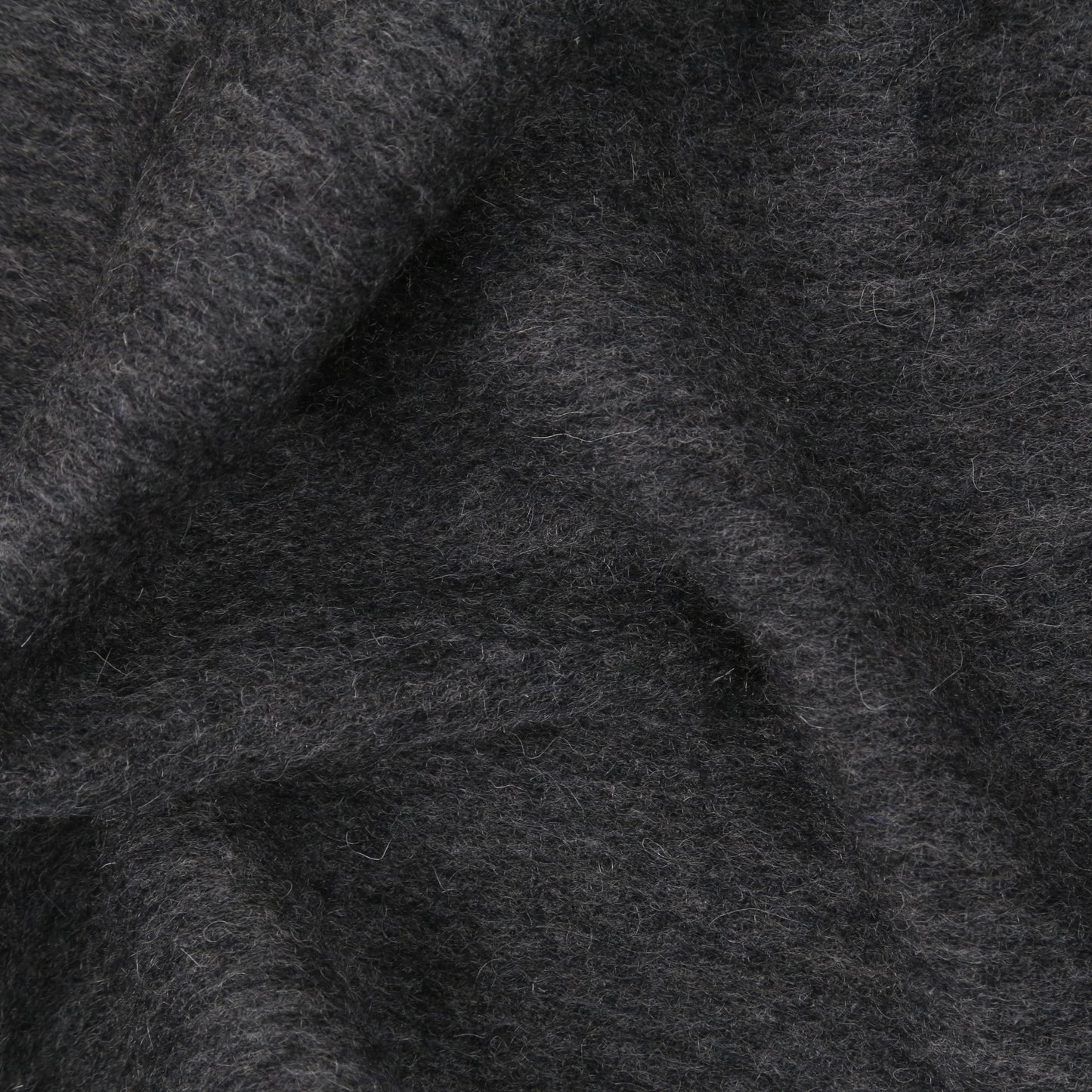 Slate Grey 100% Lambswool Long Scarf with Fringes