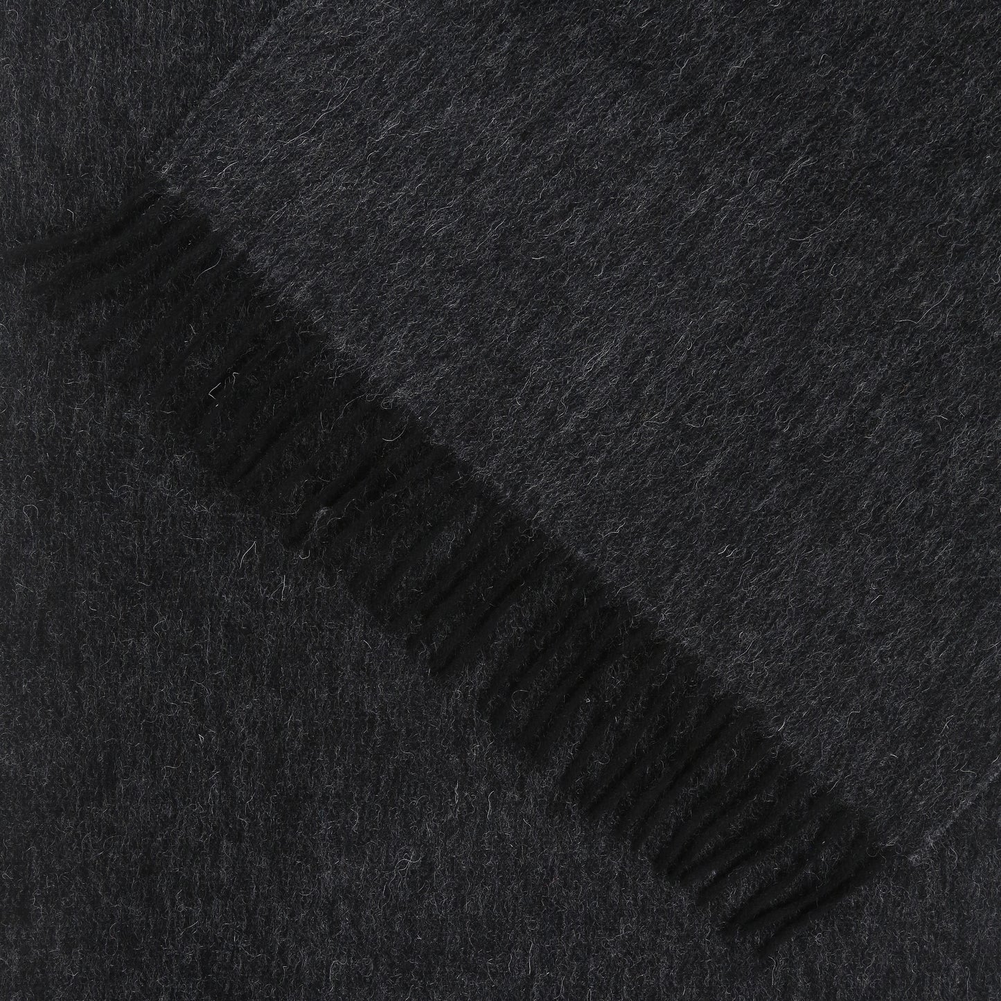 Thunderstorm Grey 100% Lambswool Long Scarf